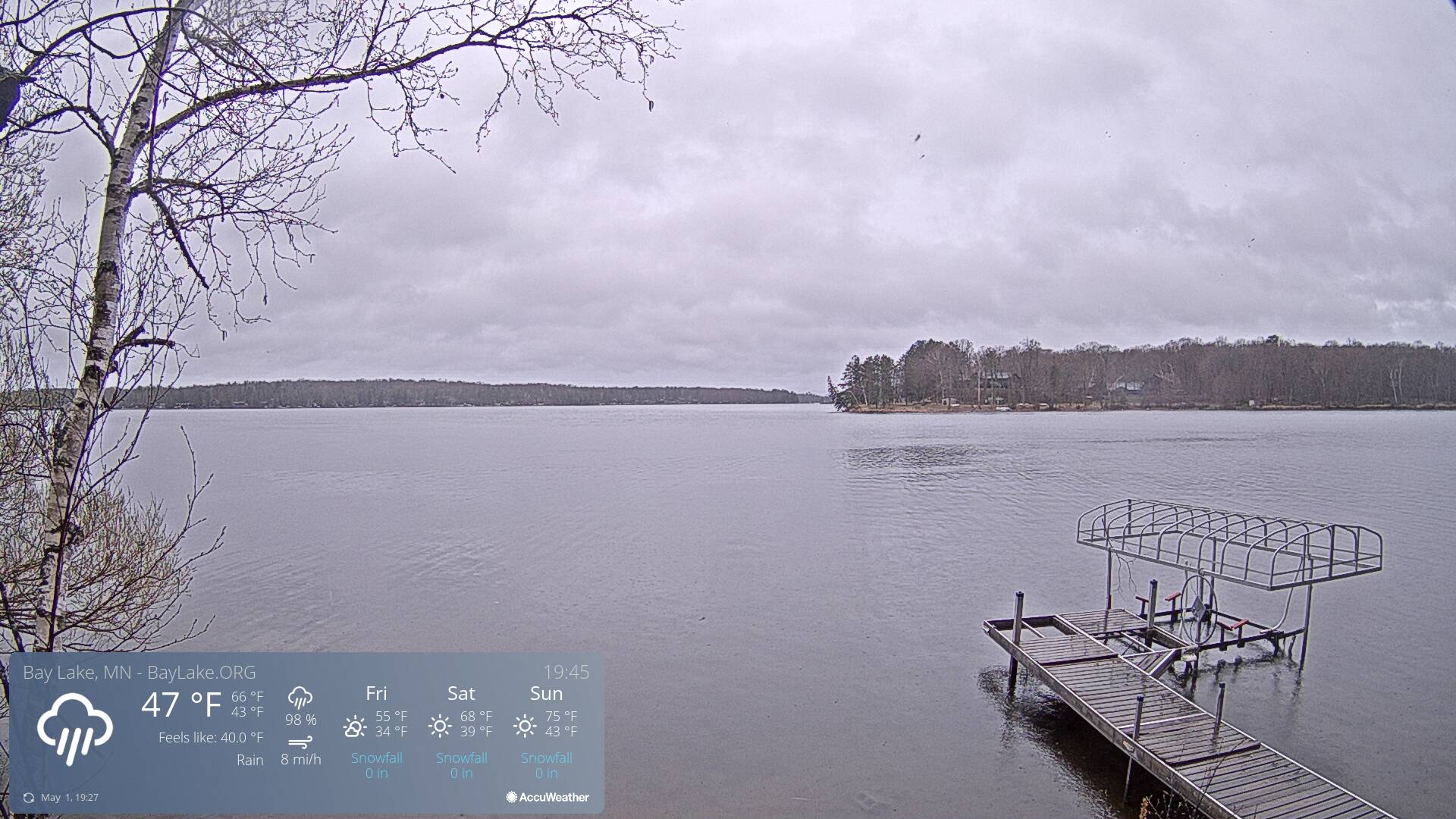 View of Bay Lake near Deerwood Minnesota.